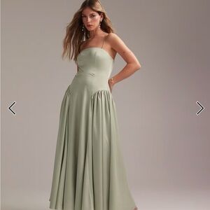 ASOS Light Green Maxi Bridesmaid Dress